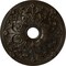 Ekena Millwork Jamie Medallion (Canopies up to 3 7/8"), 23 5/8"OD x 3 7/8"ID x 2 1/8"P, Stone Hearth Crackle CM23JASHC - alternate 1